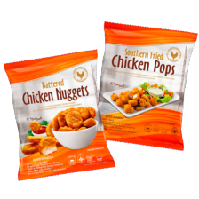 Battered Chicken Nuggets of Southern Fried Chicken Pops